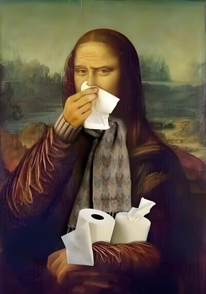 Hình ảnh Mona Lisa meme cười bể bụng