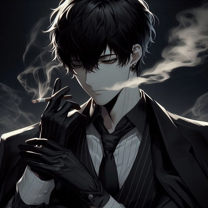 Hình ảnh Sad Boy Anime hút thuốc lạnh lùng