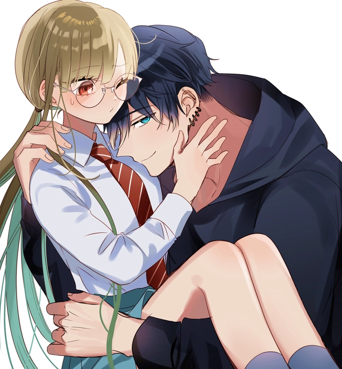 Hình ảnh anime cặp đôi hạnh phúc dễ thương