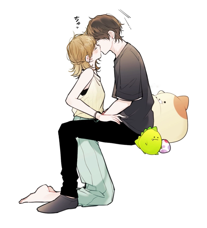 Hình ảnh anime cặp đôi ngọt ngào chill