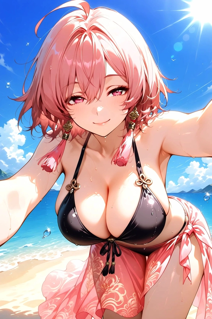 Hình ảnh anime gái bikini đẹp dịu dàng