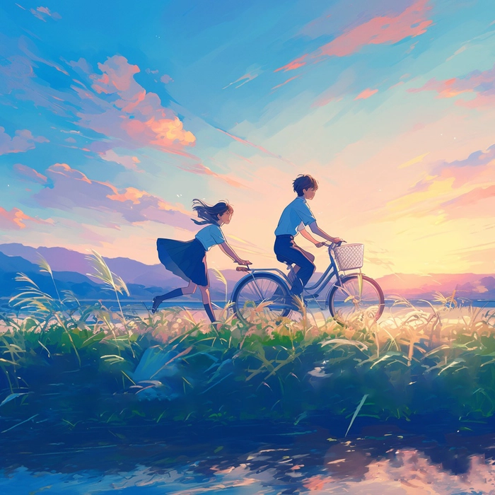 Hình ảnh anime lofi chill làm nền