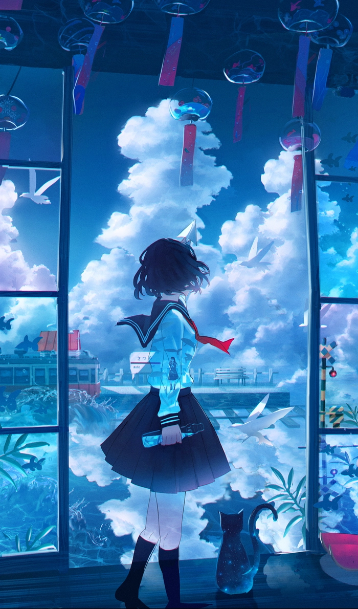 Hình ảnh anime nữ buồn khóc tinh tế