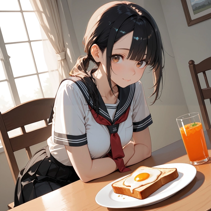 Hình ảnh anime nữ học sinh cute chibi tinh nghịch