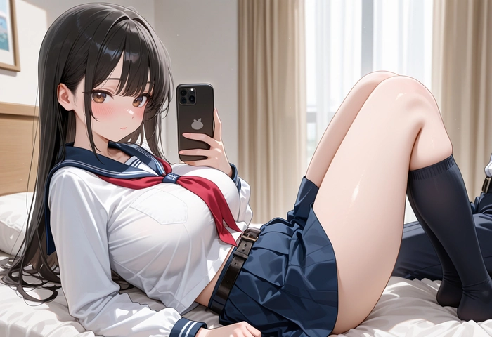 Hình ảnh anime nữ học sinh cute ngầu lôi cuốn