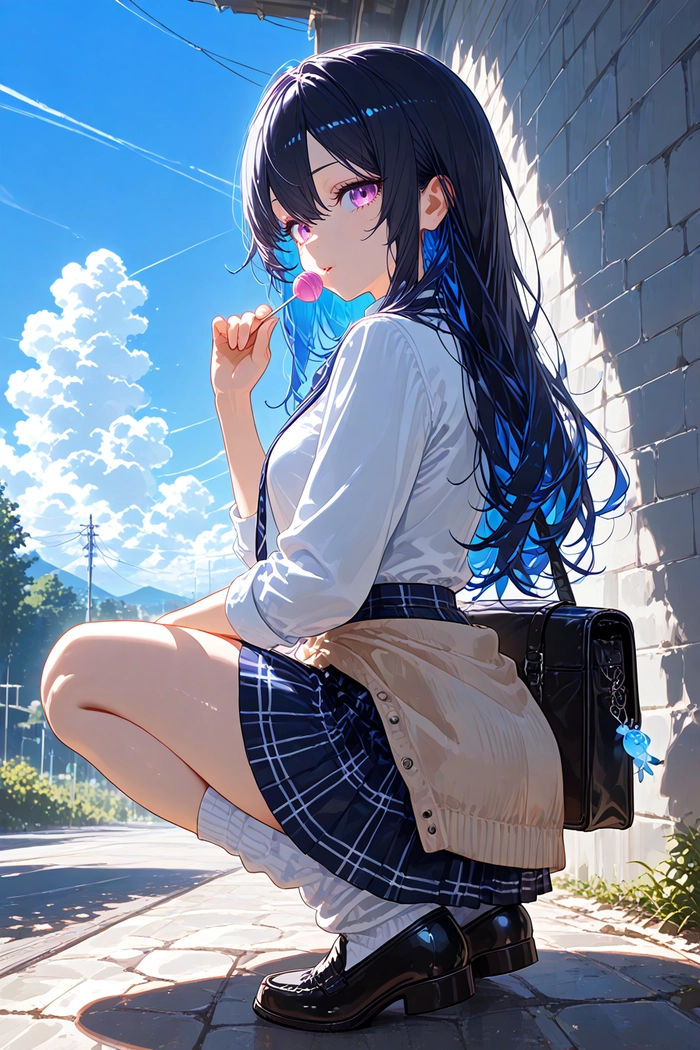 Hình ảnh anime nữ học sinh ngầu ấn tượng