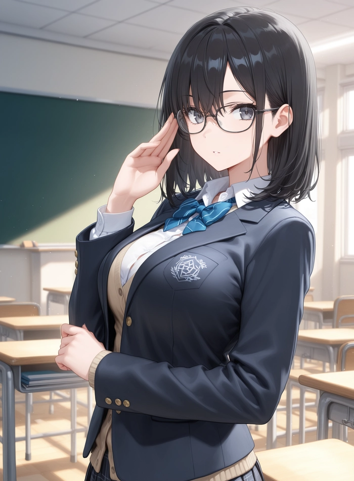 Hình ảnh anime nữ học sinh ngầu cá tính