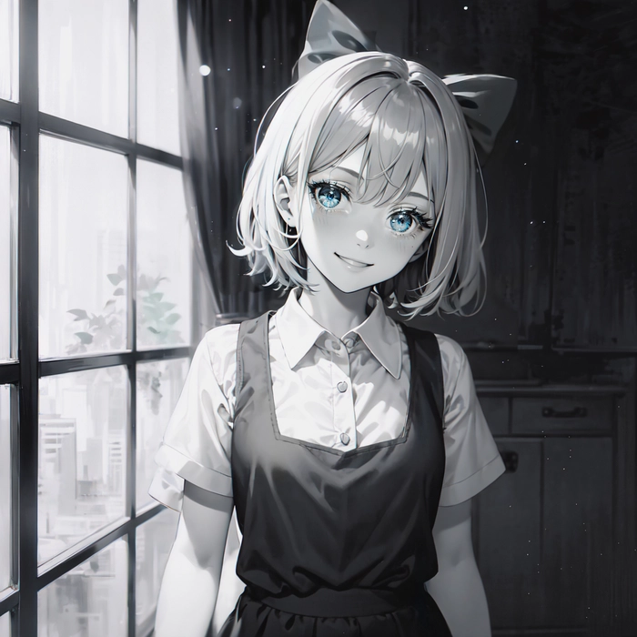 Hình ảnh anime trắng đen tâm trạng