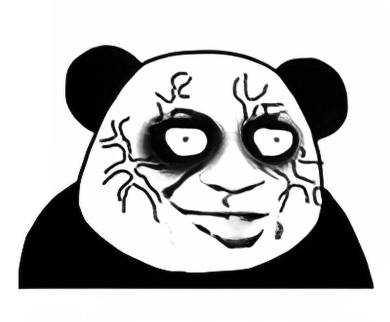 Hình ảnh meme gấu trúc kinh dị