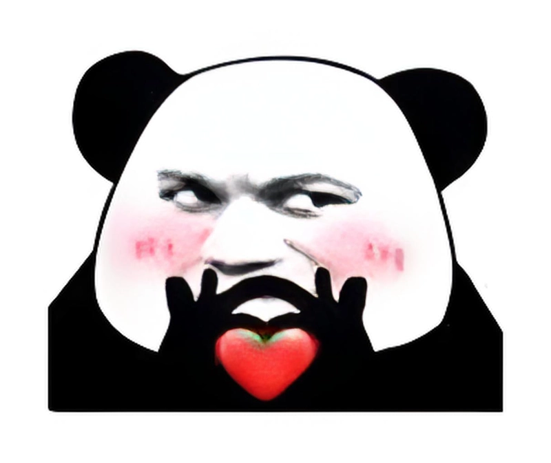 Hình ảnh meme gấu trúc thả tim