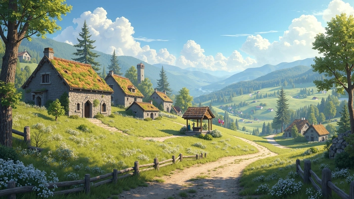 Hình ảnh phong cảnh anime lung linh sống động