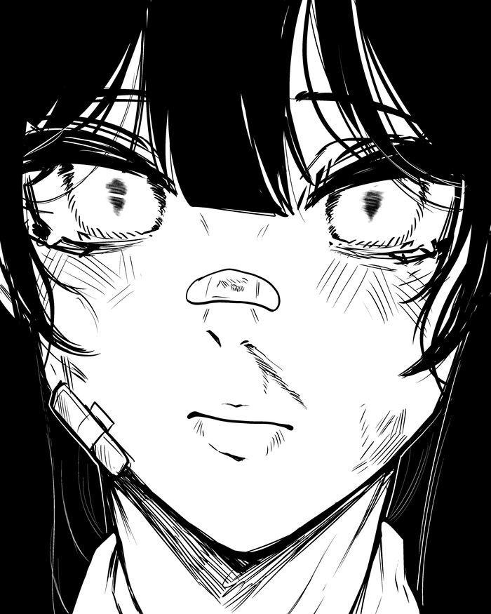 Hình anime trắng đen đầy cảm xúc