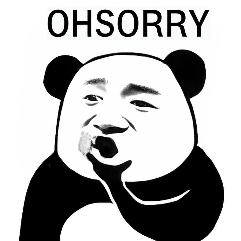 Hình gấu trúc meme xin lỗi đáng yêu