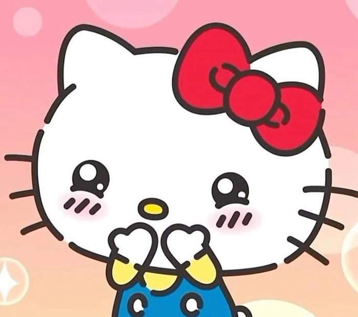 Hình meme Hello Kitty ngộ nghĩnh hài