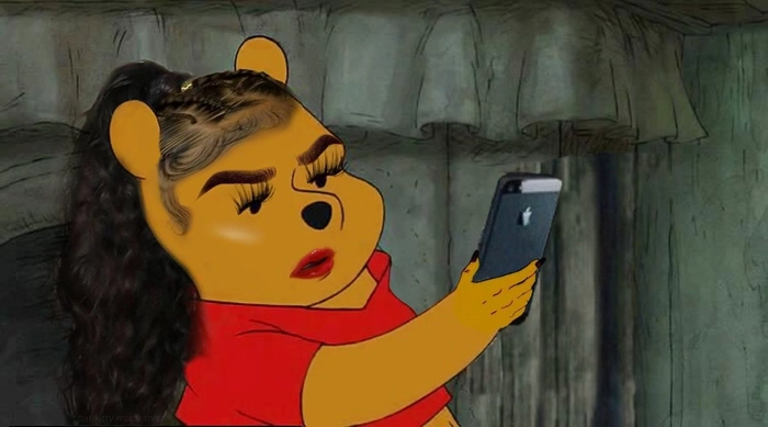 Meme Gấu Pooh chế sang chảnh