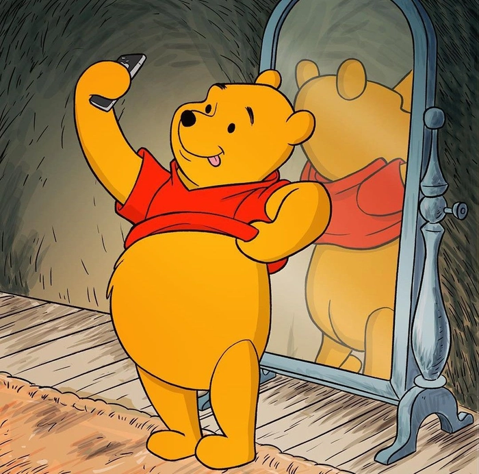 Meme Gấu Pooh dễ thương đáng yêu