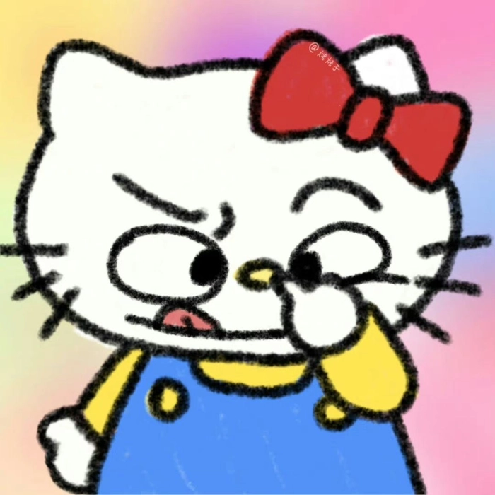 Meme Hello Kitty dỗi cực đáng yêu
