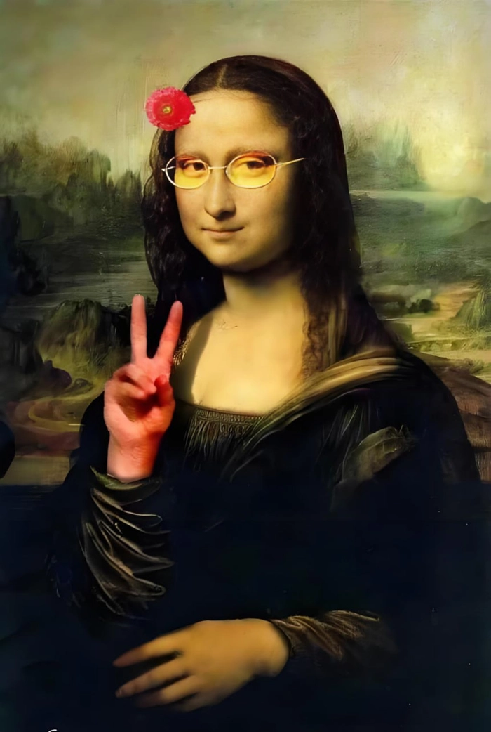 Meme Mona Lisa đội giỏ siêu hài độc đáo