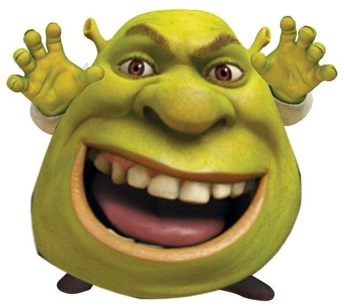 Meme Shrek cười lăn lộn