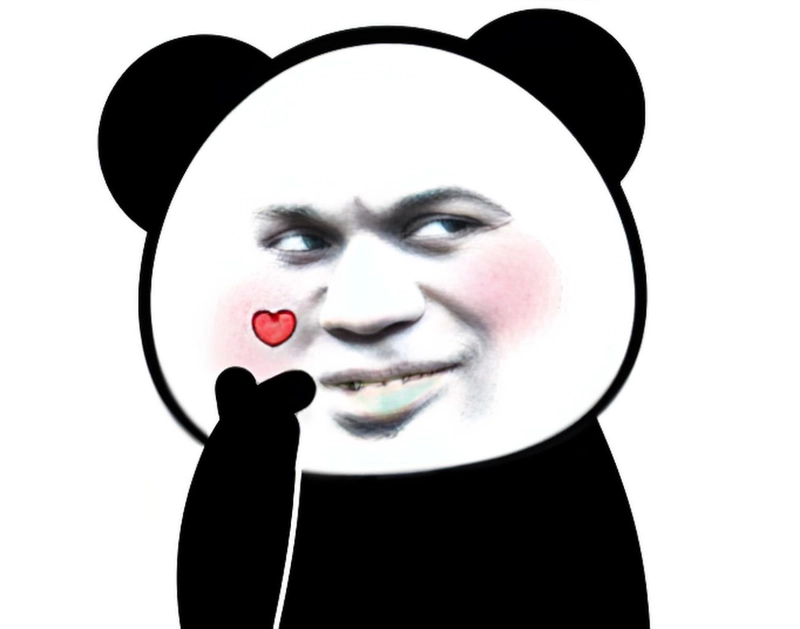 Meme gấu trúc bắn tim cực ngầu