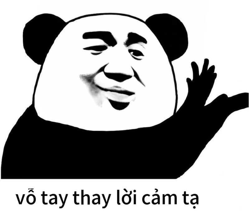 Meme gấu trúc cảm ơn lầy bá đạo