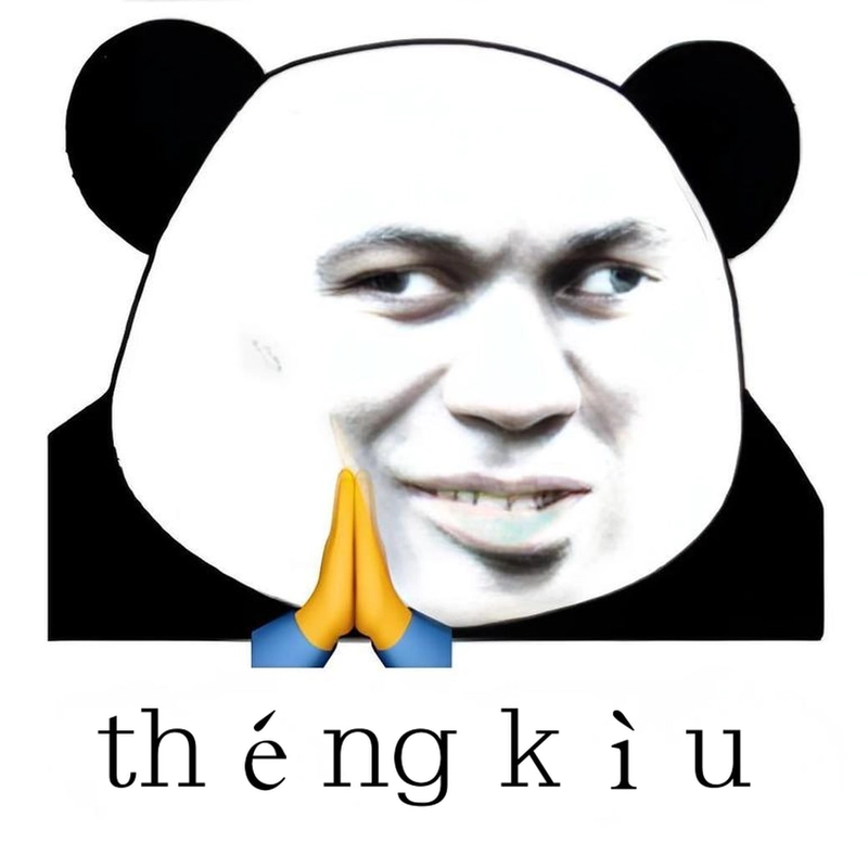 Meme gấu trúc cảm ơn ngộ nghĩnh vui