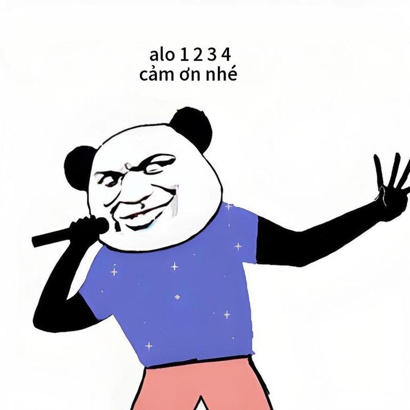 Meme gấu trúc cảm ơn vui nhộn