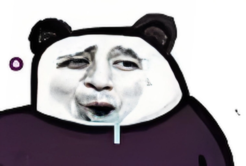 Meme gấu trúc kinh dị biểu cảm