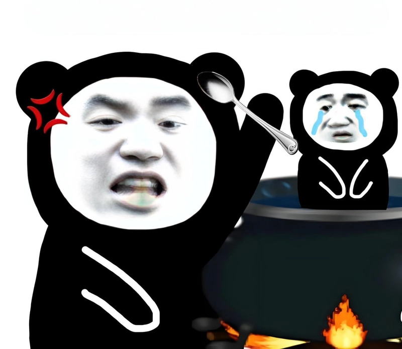 Meme gấu trúc kinh dị châm chọc