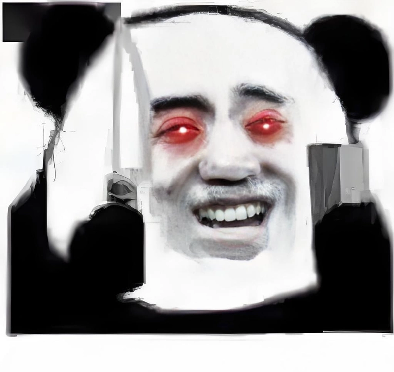 Meme gấu trúc kinh dị troll vui