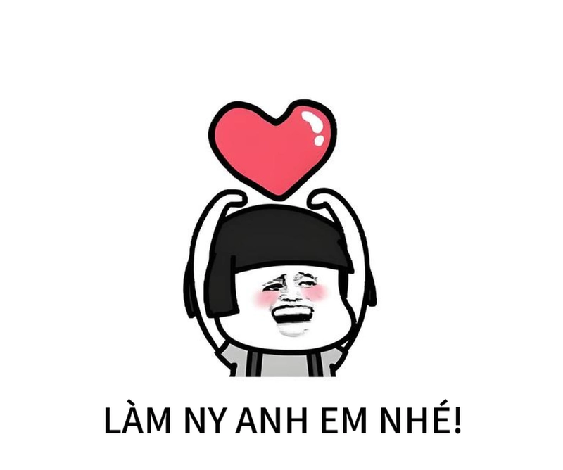 Meme gấu trúc thả tim ngộ nghĩnh