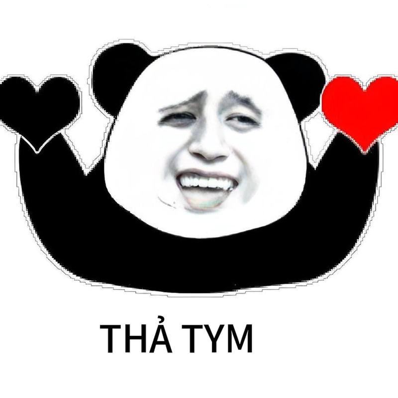 Meme gấu trúc yêu cực chất