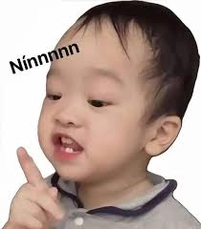 Meme nín em bé dễ thương