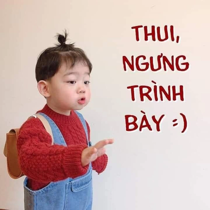 Meme nín em bé ngây ngô dễ thương