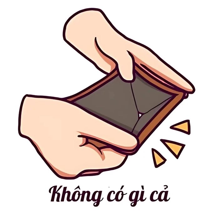 Meme ví hết tiền cực hot siêu lầy