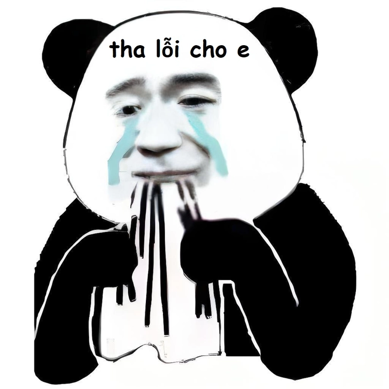 Meme xin lỗi gấu trúc bá đạo