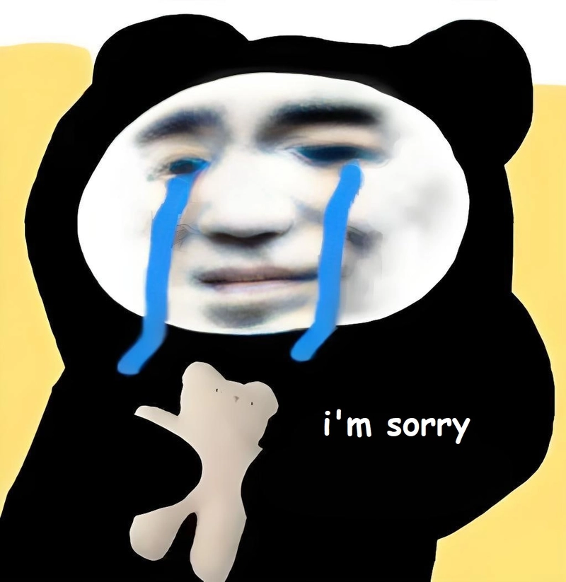 Meme xin lỗi với gấu trúc hài