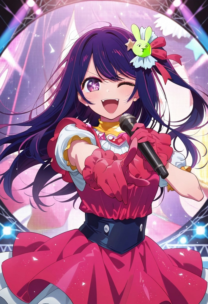 Ảnh Oshi no Ko Ai Hoshino phong cách idol