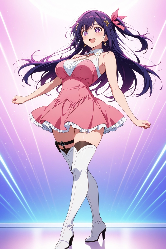 Ảnh anime Oshi no Ko Ai Hoshino tỏa sáng