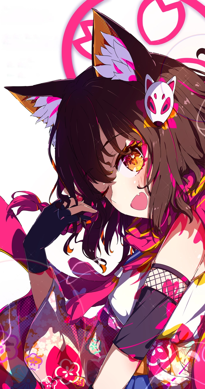 Hình Izuna Blue Archive anime girl tinh nghịch